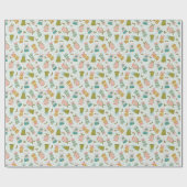 ヴィンテージジンルジャングルレトロクリスマスギフトラップ ラッピングペーパー (フラット)