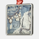 ヴィンテージジーンズビクトリアンモノグラムイニシャルオーナメント メタルオーナメント (左)