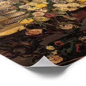 ヴィンテージジーンフレデリックバジル花 ポスター (角)