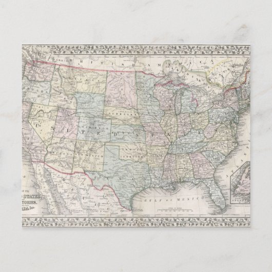 ヴィンテージスの地図統一された州紙 (裏面)