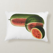 ヴィンテージスイカの背の高い丸いオーガニック食品フルーツ アクセントクッション (裏面)