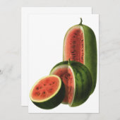 ヴィンテージスイカ背の高い丸いオーガニック食べ物の果物 (正面/裏面)