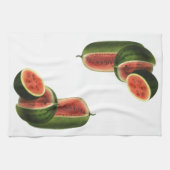 ヴィンテージスイカ背の高い丸いオーガニック食べ物の果物 キッチンタオル (横)