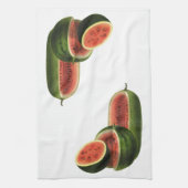 ヴィンテージスイカ背の高い丸いオーガニック食べ物の果物 キッチンタオル (縦)