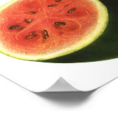 ヴィンテージスイカ背の高い丸いオーガニック食べ物の果物 ポスター (角)