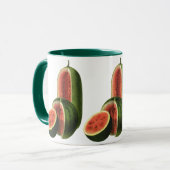 ヴィンテージスイカ背の高い丸いオーガニック食べ物の果物 マグカップ (正面左)
