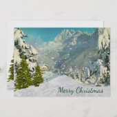 ヴィンテージスイスのクリスマスカード シーズンカード (正面/裏面)