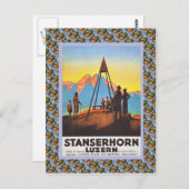 ヴィンテージスイスのラウルウェイのポスター、スタンゼルホーン ポストカード (正面/裏面)