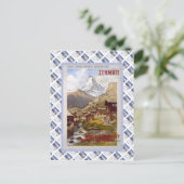 ヴィンテージスイスのラウルウェイのポスター、ツェルマット ポストカード (スタンド正面)