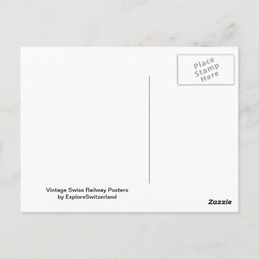 ヴィンテージスイスのラウルウェイのポスター、ツェルマット ポストカード (裏面)
