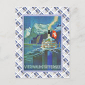 ヴィンテージスイスのラウルウェイのポスター、Vierwaldstattersee ポストカード (正面)