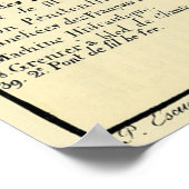 ヴィンテージスイスの地図（1825年） ポスター (角)