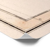 ヴィンテージスイスの地図（1832年） ポスター (角)