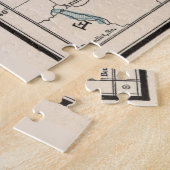 ヴィンテージスイスの地図(1882年) ジグソーパズル (側面)