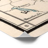 ヴィンテージスイスの地図（1882年） ポスター (角)