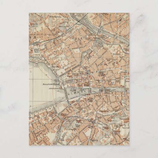 ヴィンテージスイスの地図（1913年） ポストカード (正面)