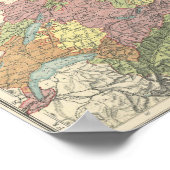 ヴィンテージスイスの地図 – 1920年代 ポスター (角)