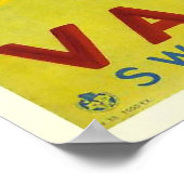 ヴィンテージスイスアルプスヴァレアールデコ旅行ポスター ポスター (角)