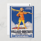 ヴィンテージスイススキーアルプススイストラベル ポストカード (正面/裏面)