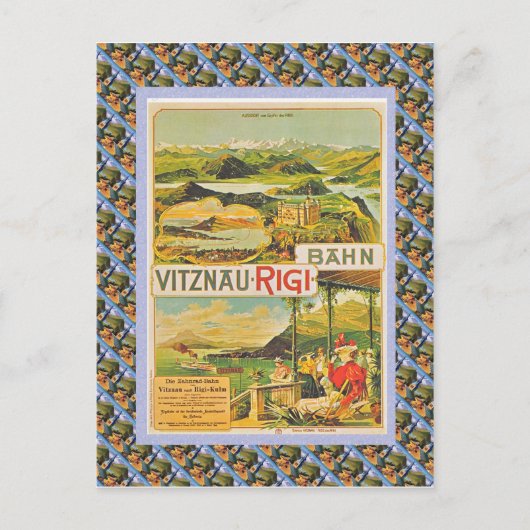 ヴィンテージスイスラウウェイヴィツナウリギバーン ポストカード (正面)