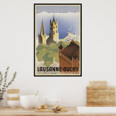 ヴィンテージスイスラウザンヌ・ウチー ポスター (キッチン)