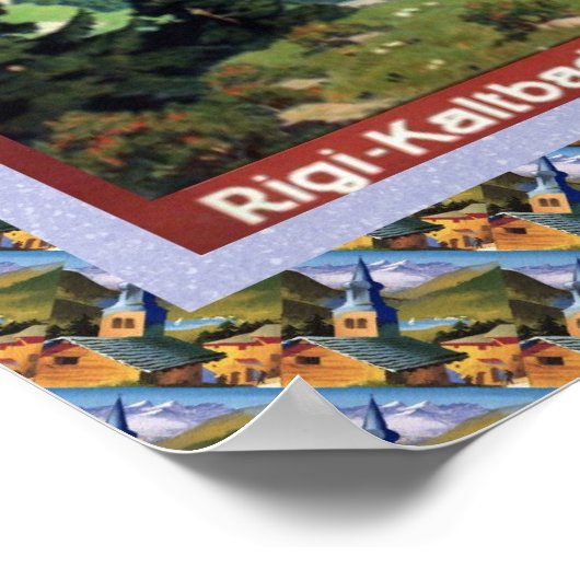 ヴィンテージスイスレイルウェイリギバーン ポスター (角)