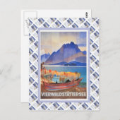 ヴィンテージスイスレイルツェルンヴィエルワルダスタテルセ ポストカード (正面/裏面)