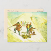 ヴィンテージスイス連邦共和国の山の登山 ポストカード (正面/裏面)