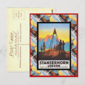 ヴィンテージスイス連邦共和国、ルツェルン、Stanzerhorn ポストカード (正面/裏面)