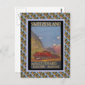 ヴィンテージスイス鉄道セントゴットタール電気 ポストカード (正面/裏面)