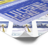 ヴィンテージスイス鉄道ルツェルンインターラーケンブルニグ ポスター (角)