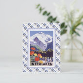 ヴィンテージスイス鉄道ルツェルンインターラーケンブルニグ ポストカード (スタンド正面)