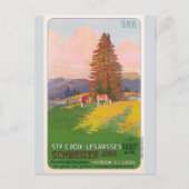 ヴィンテージスイス鉄道旅行観光 ポストカード (正面)