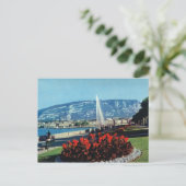 ヴィンテージスイス、ジュネーブ、ジェットロー、ガーデン ポストカード (スタンド正面)