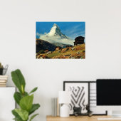 ヴィンテージスイス、マターホルン、ツェルマット ポスター (ホームオフィス)