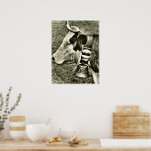 ヴィンテージスイス、牛のベル付き ポスター (キッチン)