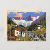 ヴィンテージスイスGletscherwelt，村， ポストカード (正面/裏面)