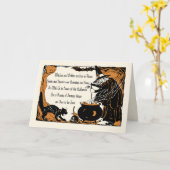 ヴィンテージスイッチハローウィンパーティ招待状カード カード (黄色い花)