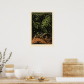 ヴィンテージスイミングフロッグバイジュリーデグラグ ポスター (キッチン)