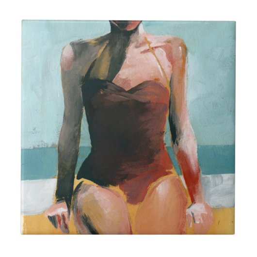 ヴィンテージスイム – 赤い水着 タイル (正面)