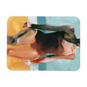 ヴィンテージスイム – 赤い水着 マグネット (横)