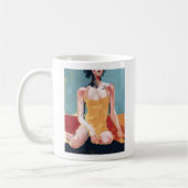 ヴィンテージスイム – 黄色の水着 コーヒーマグカップ (左)