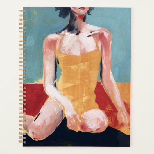 ヴィンテージスイム – 黄色の水着 プランナー手帳 (正面)