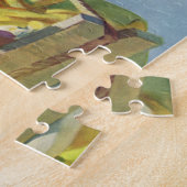 ヴィンテージスイング、女の子が木に揺れる子供 ジグソーパズル (側面)