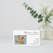 ヴィンテージスイング、女の子が木に揺れる子供 名刺 (スタンド正面)