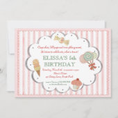 ヴィンテージスイートトリーツパーティの招待状 招待状 (正面)