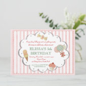 ヴィンテージスイートトリーツパーティの招待状 招待状 (スタンド正面)