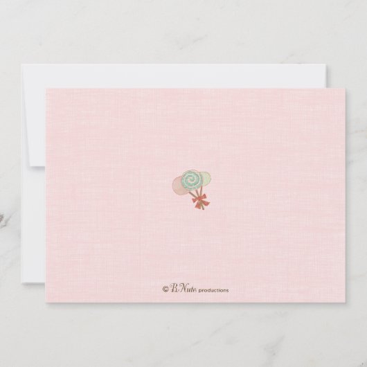 ヴィンテージスイートトリーツパーティの招待状 招待状 (裏面)