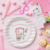 ヴィンテージスイートトリートカート1st誕生日パーティーゲスト ペーパープレート (パーティー)