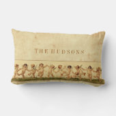 ヴィンテージスイートハッピー踊りチェルブパーソナライズされたス ランバークッション (裏面)